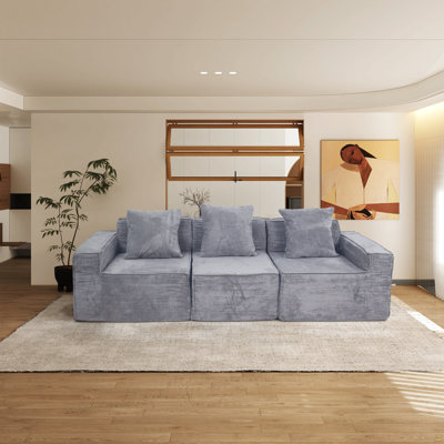 Canapé de plancher, canapé à compression, canapé-lit de sol convertible - avec accoudoir de soutien dorsal, canapé-lit futon, tissu en velours côtelé