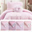 Édredon simple / simple TG à double bord à volants, motif et couche blanche douce - Microfibre brossée, légère, respirante pour une utilisation à l'année Confortable Facile à nettoyer-130192913-130192915