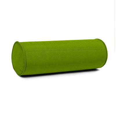 Round Neckroll Bolster With Zipper, Cording, And Firm Insert. Removable Cover.