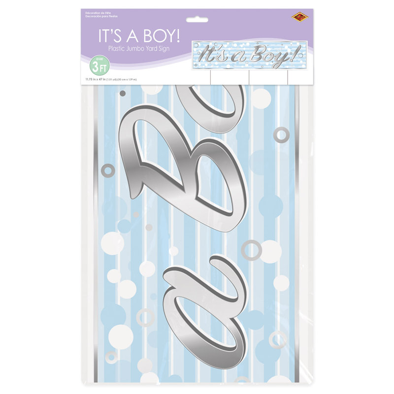 Plastique Jumbo It's A Boy! Enseigne de cour