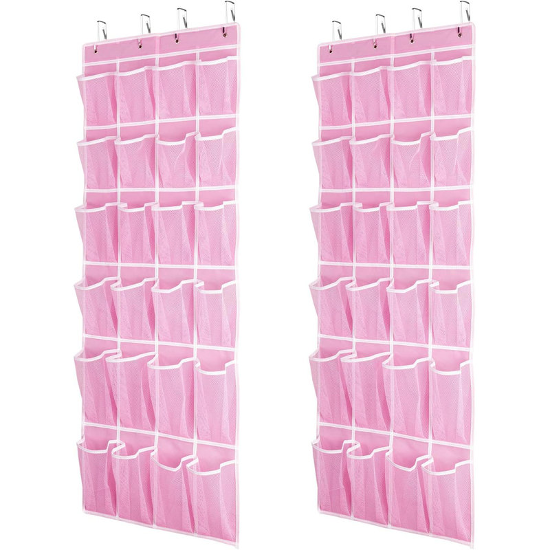 Ensemble de 2 range-chaussures suspendus rose