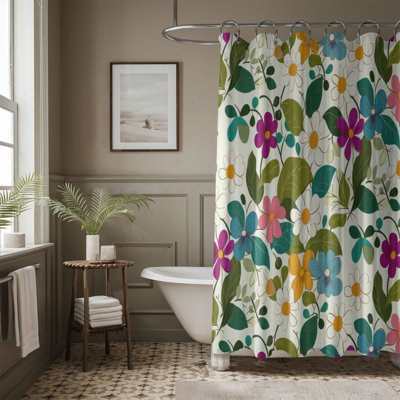 Spring Floral Daisy - 1 Piece Standard Shower Curtain