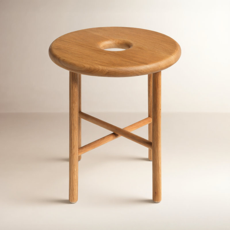 Bogey Utility Stool, Oak