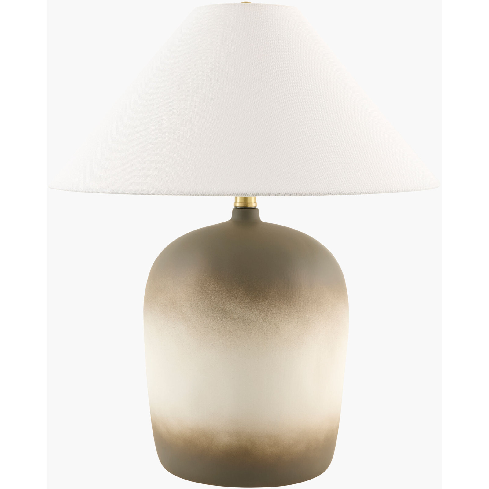 Danica Table Lamp, Gray/White, White Linen Empire