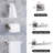5-Piece Bathroom Hardware Set With Towel Bar, Toilet Paper Holder, And Robe Hooks - Stainless Steel Wall Mounted Towel Rack Set For Modern Bathroom Decor