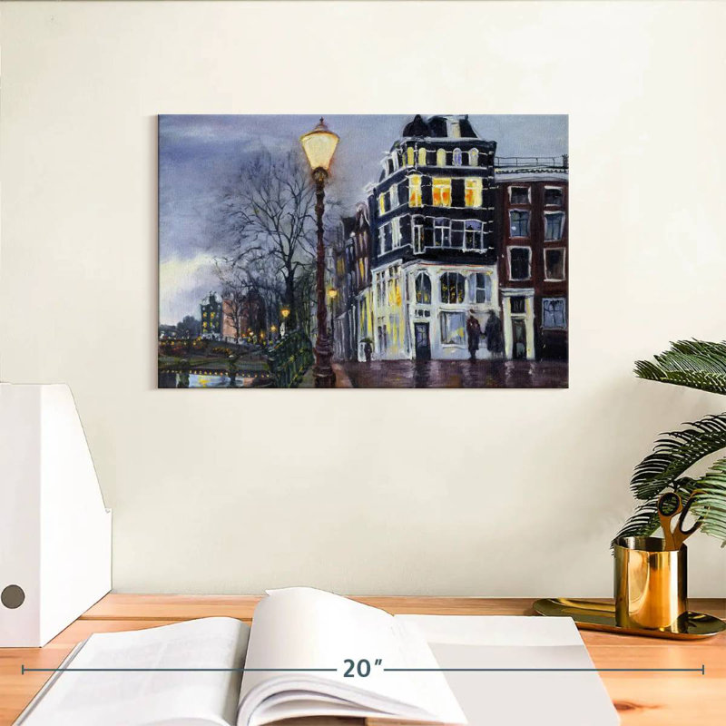 Sirci au crépuscule, Amsterdam, H 8 po x l 12 po