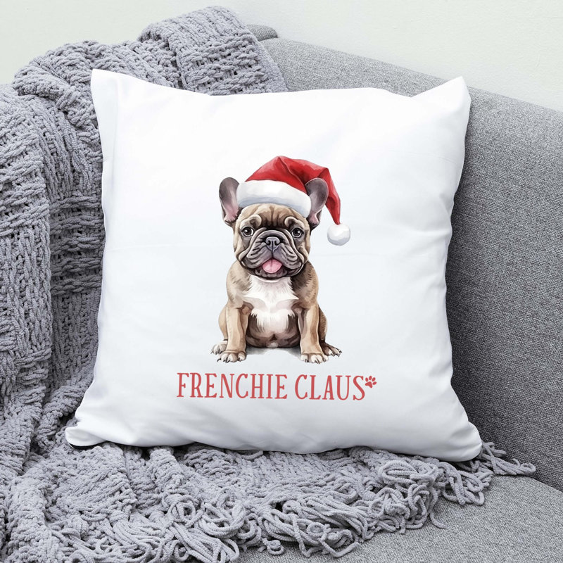 03_frenchie Polyester Throw Pillow, 20" x 20"