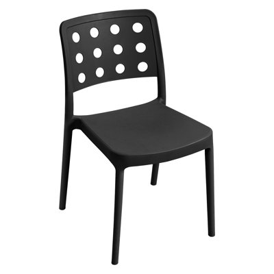 Chaise de salle à manger empilable en plastique sans assemblage, chaise d'appoint sans accoudoirs d'intérieur et d'extérieur
