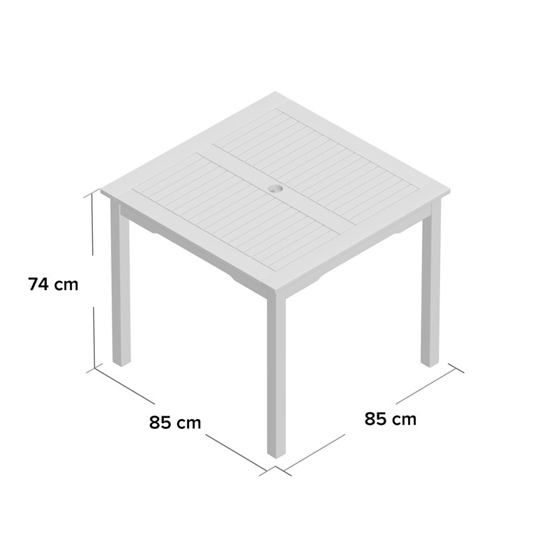 Annekatrin Square 4 - Person 85Cm L Table