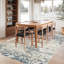 Tapis lavable, tapis abstrait antidérapant, tapis antitaches pour le salon (bleu)-1157290540