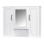 Armoire à pharmacie 36 po, armoire de rangement murale pour salle de bain, armoire murale moderne avec miroir, armoire à miroir avec 3 portes (ne pas inclure le meuble-lavabo)-2099963359