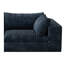 Nuage de velours côtelé bleu avec conception à double couche, coussin amovible, sans assemblage pour les chaises de salon. Siège confortable rembourré de plumes, bricolage modulaire, support en éponge pure, espace de compression haute densité-120915227