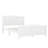 Full Size Solid Wood Platform Bed with Support Slats – Sturdy, No Box Spring Needed, White-944365574-944365575