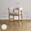 Tabouret de bar avec pieds en bois massif et dossier courbé, ensemble de 4-126553895