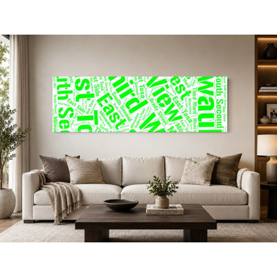 Milwaukee Neighborhoods Word Art — Green — Canvas Wall Art