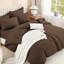 Ensemble de literie 7 pièces pour lit Queen beige - Couette, draps, taies d'oreiller et housses de coussins - Ensemble de literie moelleux et uni-124612820-124612828