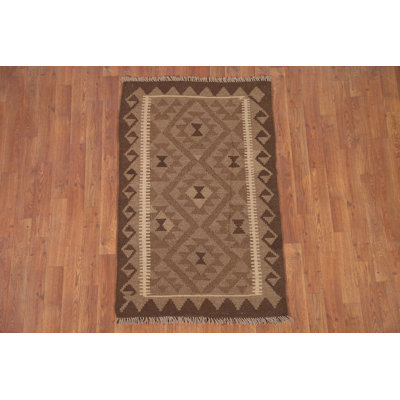 Tapis oriental en laine réversible kilim 3 x 4