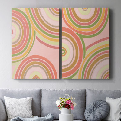 Abstrait arc-en-ciel I - Toile tendue avec châssis de qualité supérieure - Prêt à être accroché
