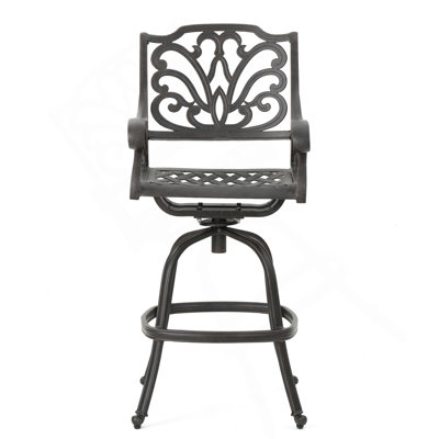 Tabouret pivotant en fonte d'aluminium