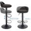 Mettawa Swivel Upholstered Adjustable Height Counter Stool with Metal Frame-1881590803