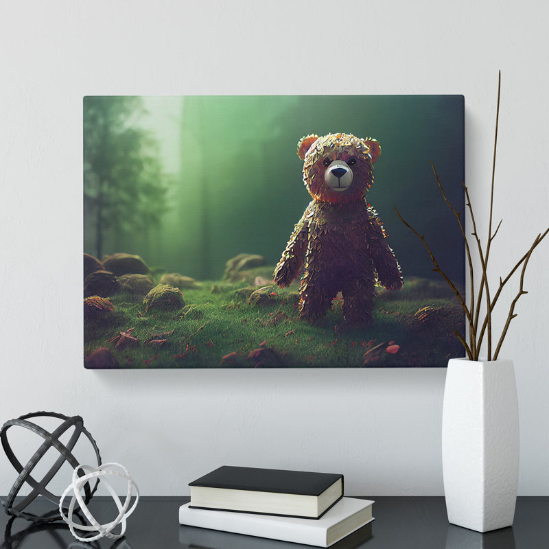 Sublime Teddy Bear - Wrapped Canvas, 40cm H x 60cm W x 3cm D