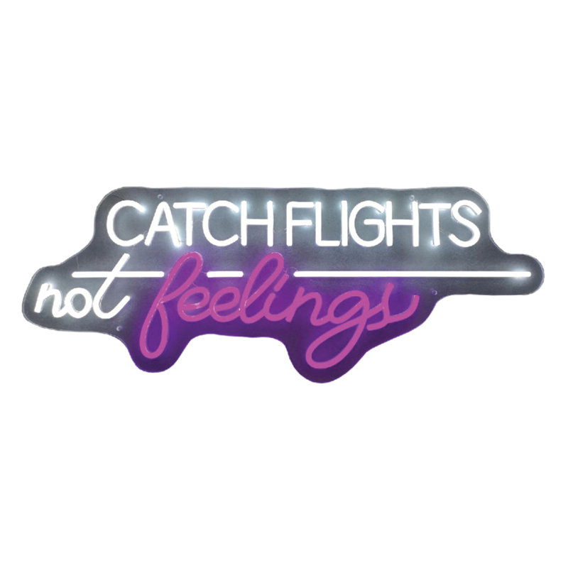 Enseigne néon Catch envolée - 11 po x 29 po