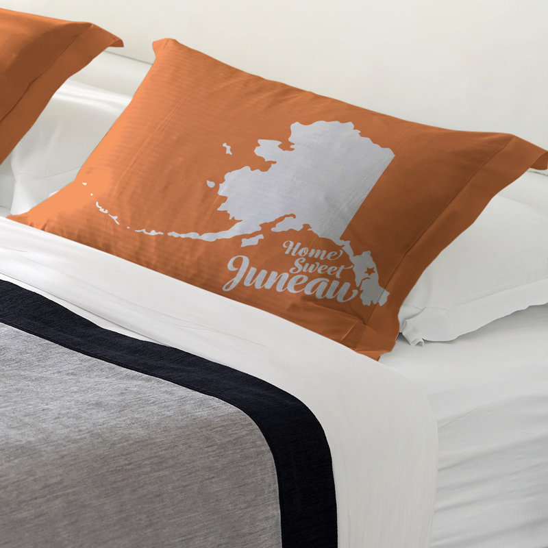 Juneau Polyester Sham Set, Standard/Twin, Polyester, Orange