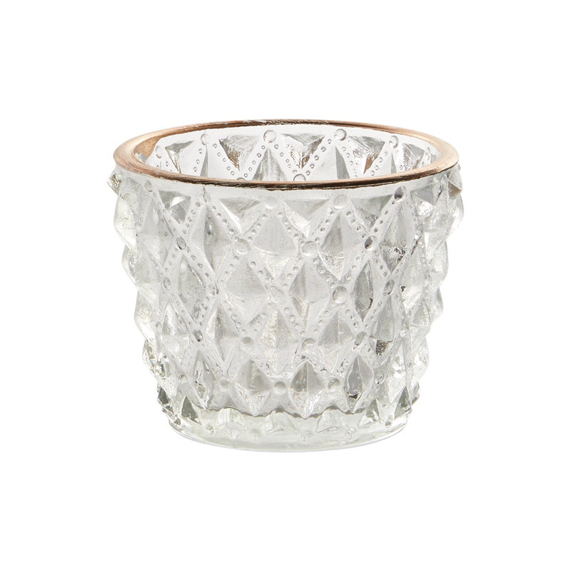 Porte-votive de table en verre Cristal, H 2,25 po x l 3 po x P 3 po