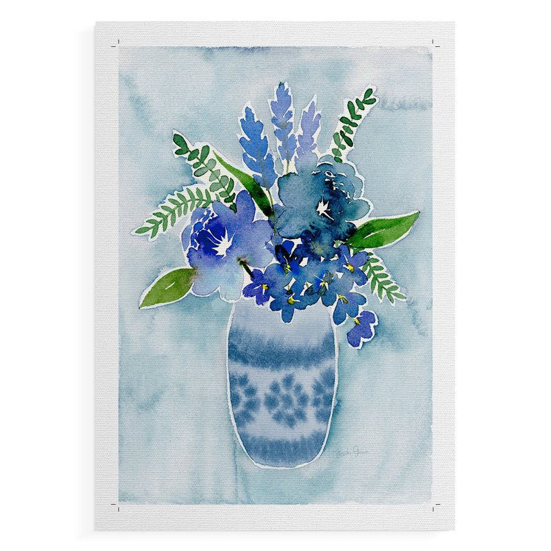 Bouquet bleu II - reproduction de toile seulement - non encadrée, H 12 po x l 8 po