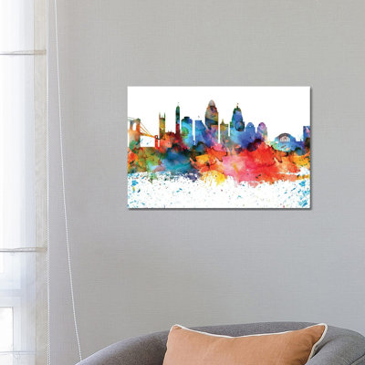 Cincinnati Skyline - Wrapped Canvas Painting