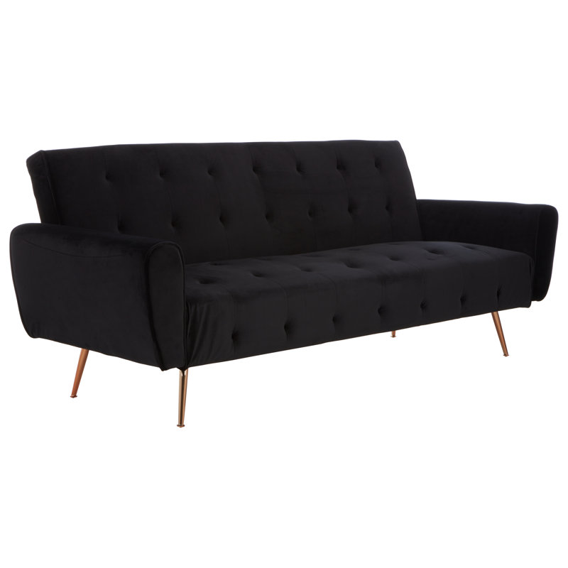 Dill Velvet Sofa Bed, Black