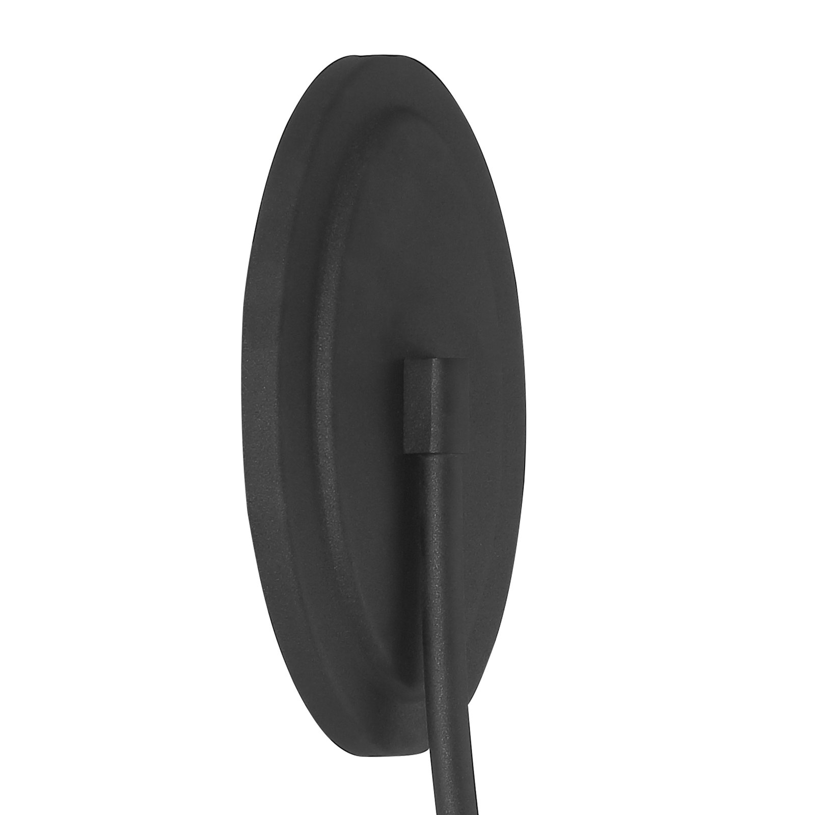 Margarett Single Light Glass Dimmable LED Armed Sconce, Black Forged