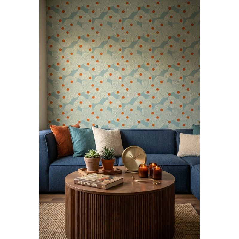 Décoration murale amovible rétro Mid-Century, Peel and Stick
