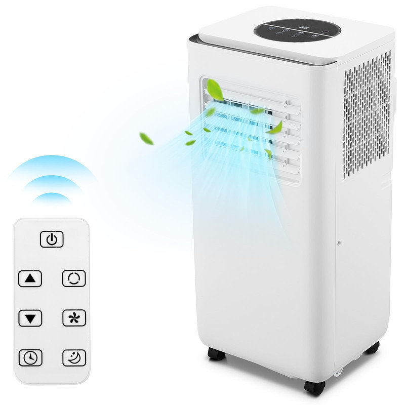 Climatiseur portatif 10000 BTU, unité CA silencieuse 3-en-1 avec ventilateur déshumidificateur, télécommande, minuterie 24H, refroidit jusqu'à 450 pieds carrés pour le bureau à domicile ou le dortoir