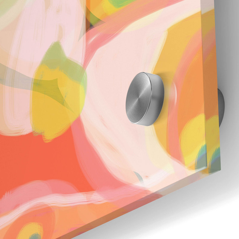 «Watermelon Cocktail» par Jan Weiss, art mural en verre acrylique, H 36 po x l 36 po x P 0,2 po