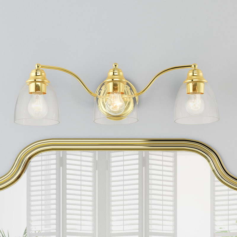 Bargas 3 - Light Dimmable Vanity Light, Satin Brass