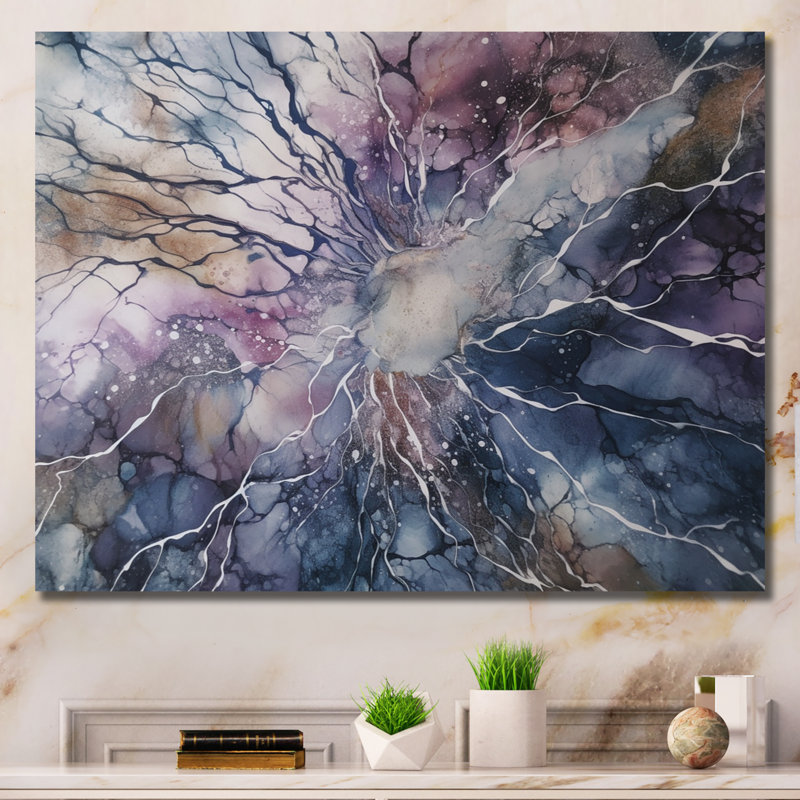 «Mauve et explorer la langue de la peinture II», reproduction, H 16 po x l 32 po x P 1 po, Toile tendue