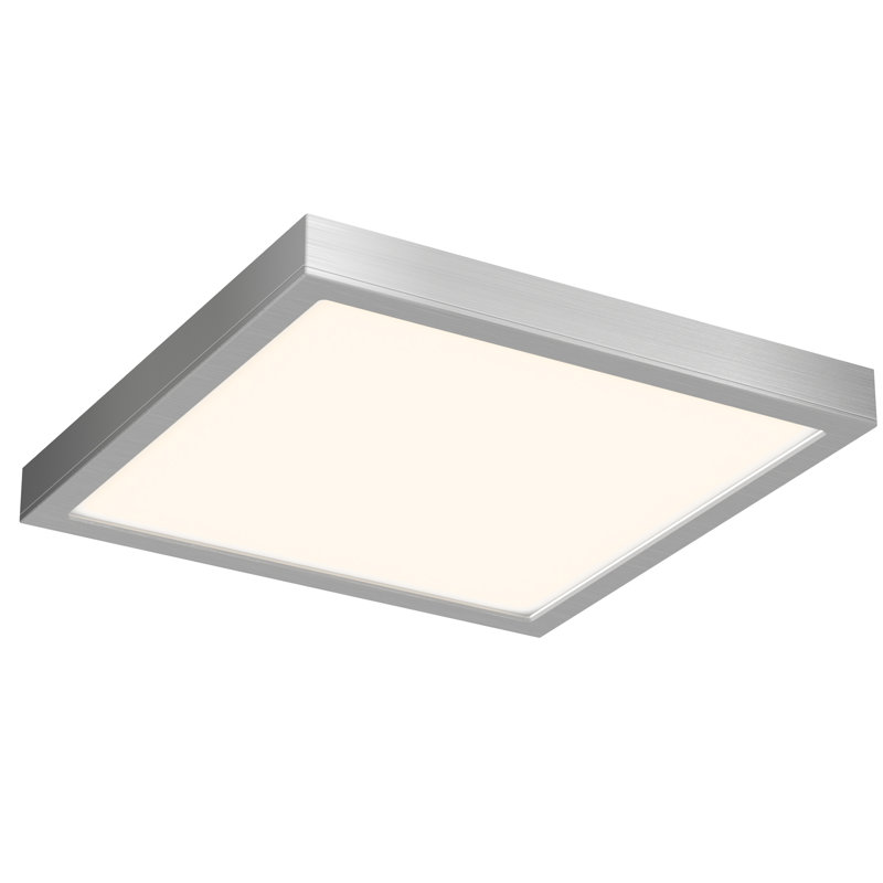 Plafonnier encastré 1 lumière Hayden-Blu, Nickel satiné, 14"