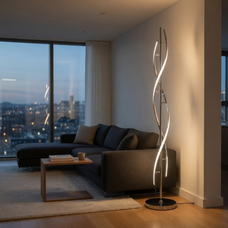 Tymera Chrome Novelty Floor Lamp