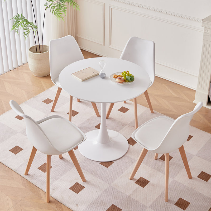 Quade Upholstered Dining Chair, White, 4