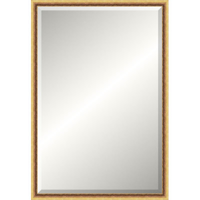 Distressed Gold Old World Mirror