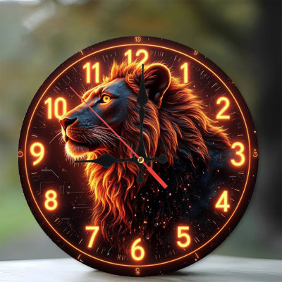 Art de l'horloge lion