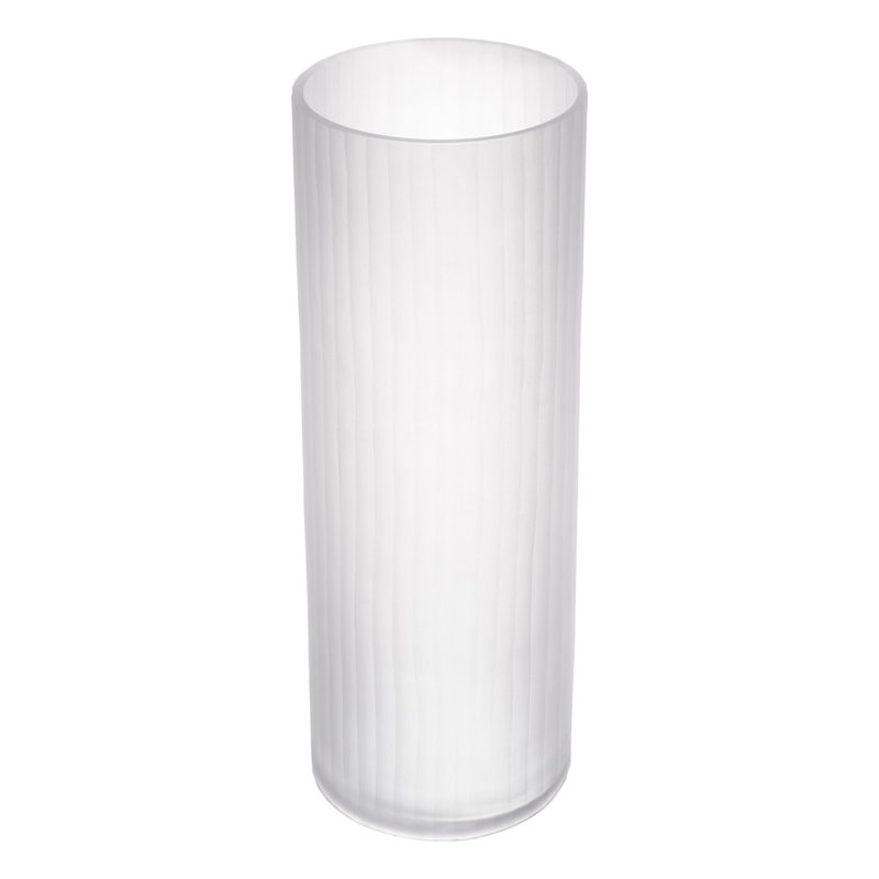 Haight Handmade Handblown Glass Table Vase, 23.62" H x 8.66" W x 8.66" D, Frosted White