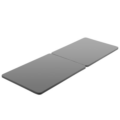 Full Size Bunkie Board, 1.5 in Bed Board Slats with 200D Oxford Cloth, Wooden Mattress Support for Full Size Bed, Easy Assembly Support under Mattress, Grey