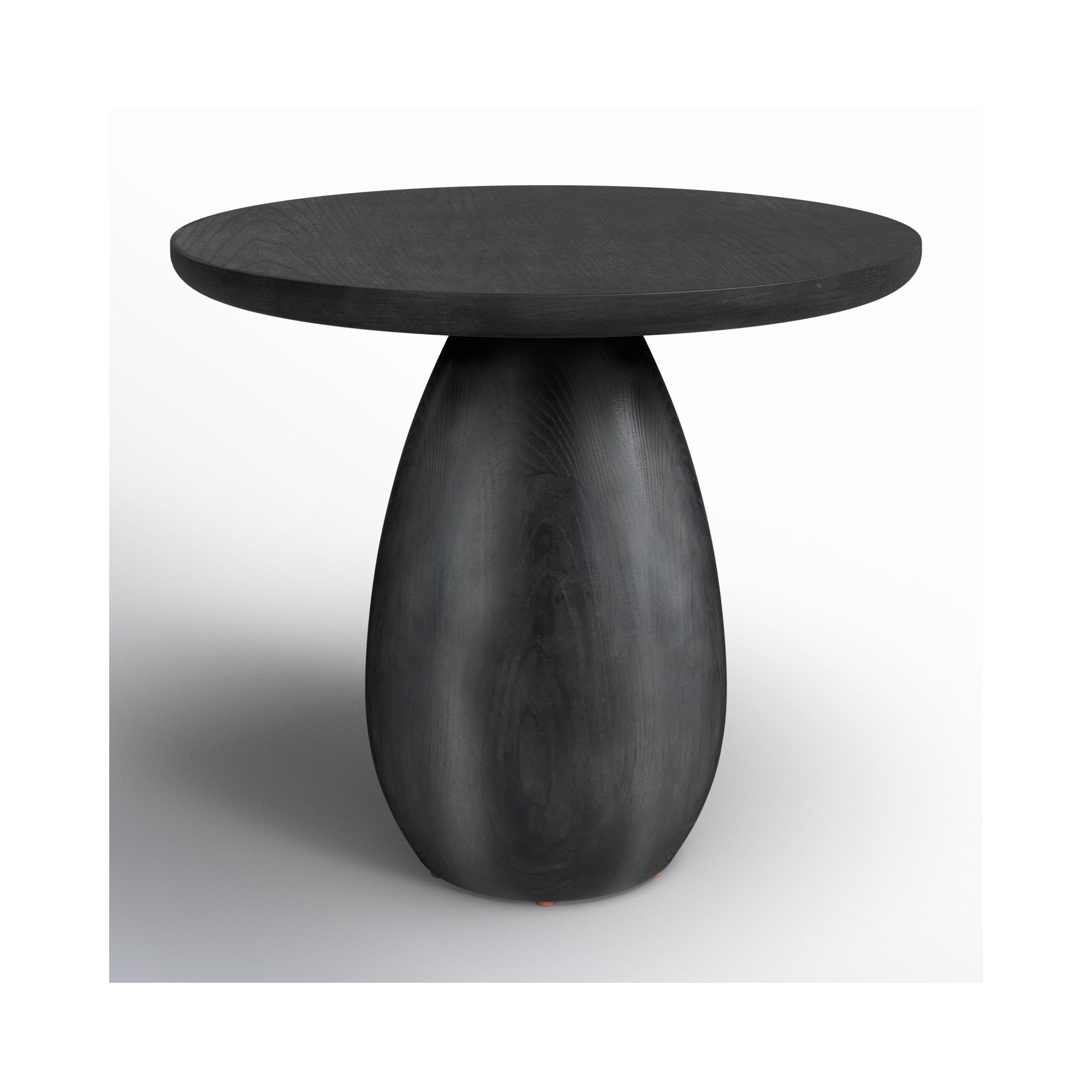 Julio End Table, Black Wash Ash Veneer, 17.75" H x 21.75" W x 21.75" D
