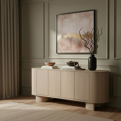 Buffet / placage en chêne massif Caldra