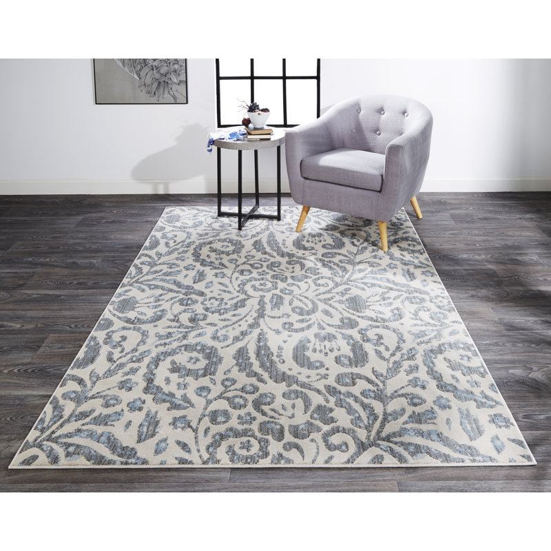 Smartt Floral Indoor Rug, Rectangle 5'3" x 7'6"