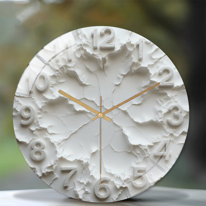 Horloge murale moderne minimaliste pour l'art de la maison - Horloge murale moderne en verre 12 po