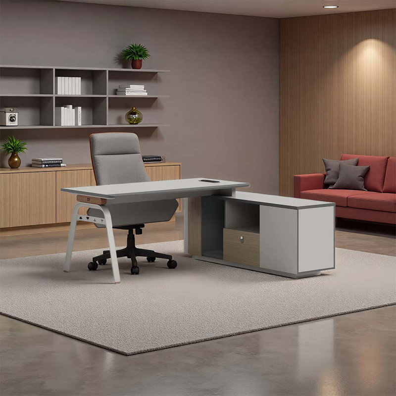 Secrétaire, bureau d'ordinateur de style moderne, H 29,5 po x l 70,87 po x P 31,5 po