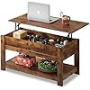 Coffee Table, 39"" Lift Top Coffee Table With Hidden Compartment And Storage Shelf For Living Room -  Millwood Pines, D7F1CA2F4D4E4E47BB7180D8DC35F041